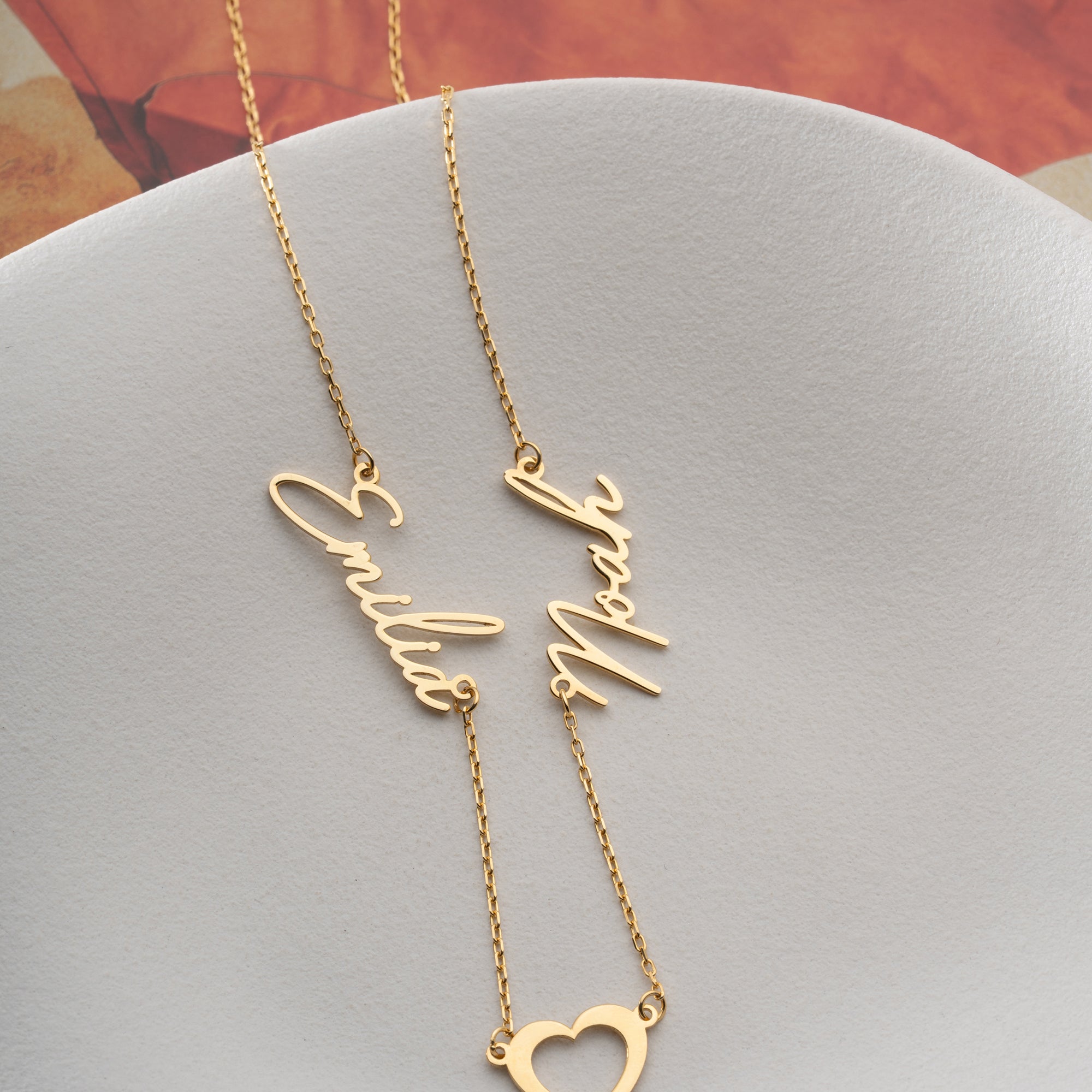 2'HAN NAMN KEDJA MED HJÄRTA | 925 SILVER