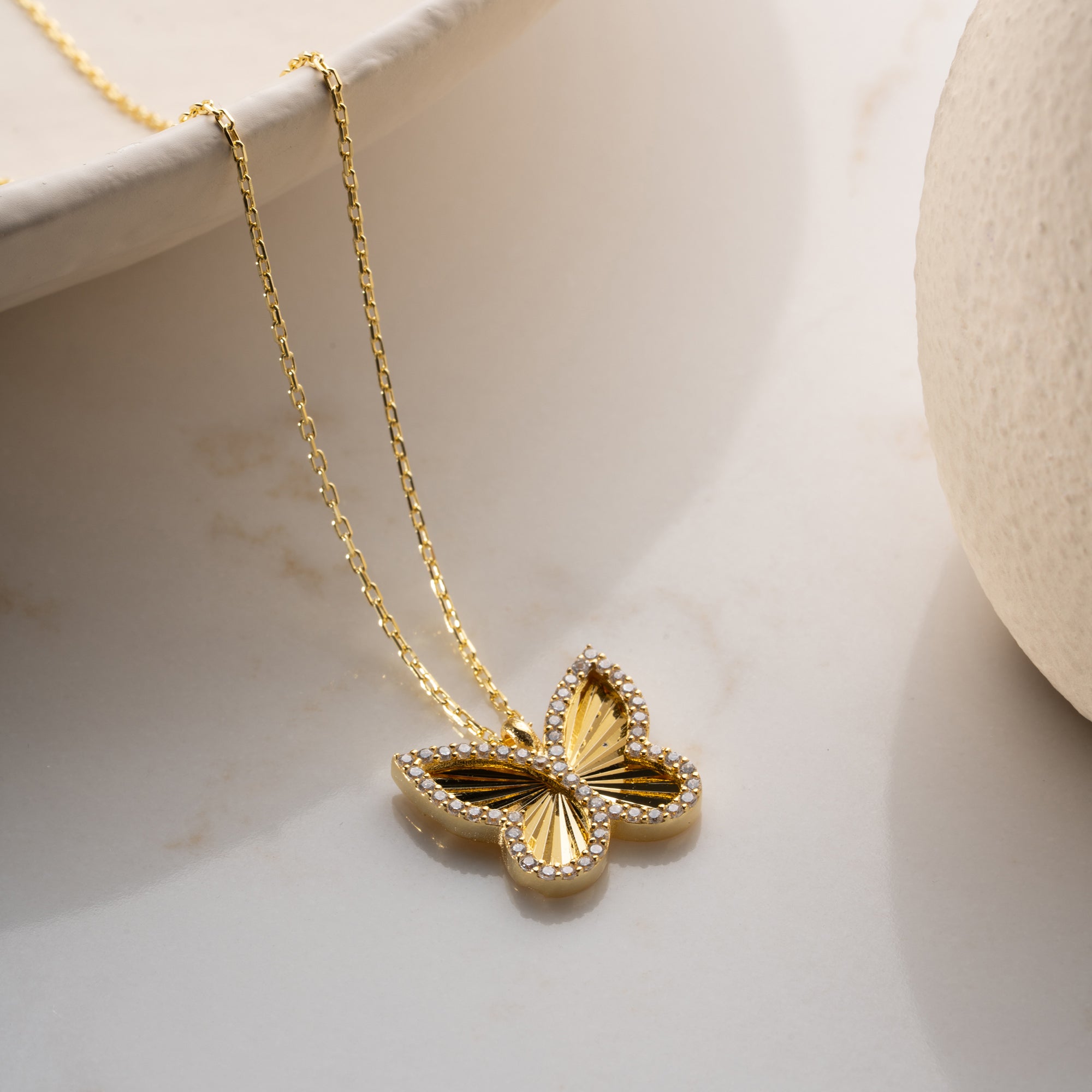 FJÄRILSGLANS KRAGE | 925 SILVER