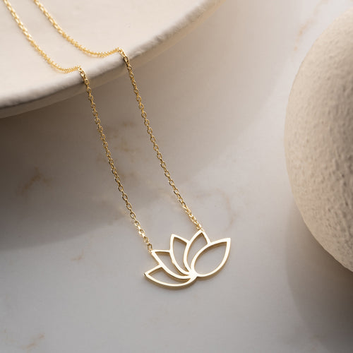 ENKEL LOTUSHALSBAND | 925 SILVER