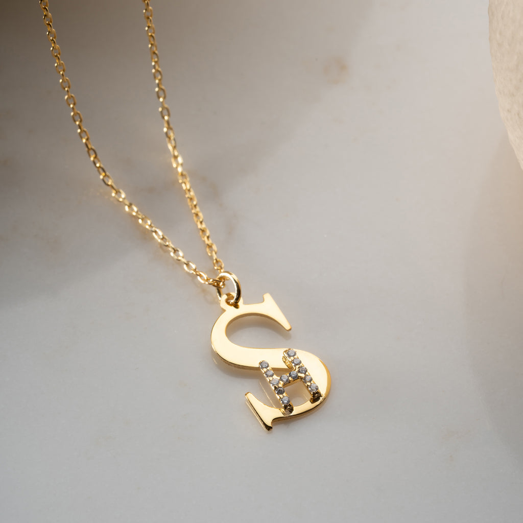 INITIALER KOMBO HALSBAND | 925 SILVER