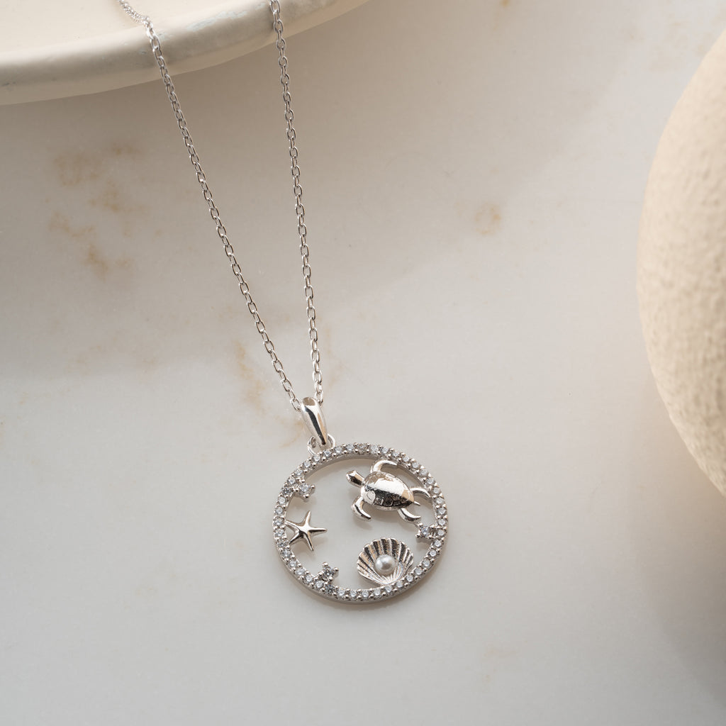 PÄRL RHINESTONE KRAGE | 925 SILVER