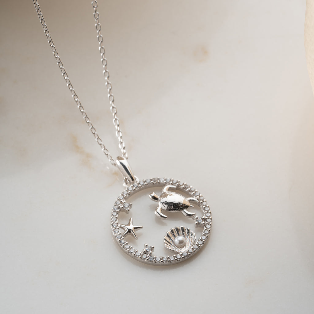 PÄRL RHINESTONE KRAGE | 925 SILVER