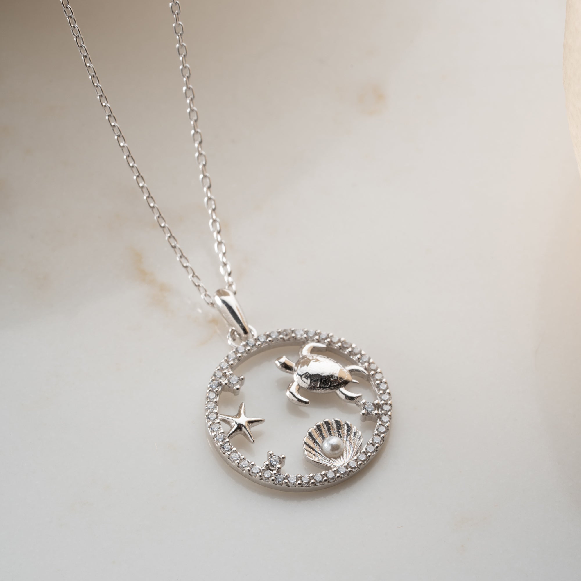 PÄRL RHINESTONE KRAGE | 925 SILVER