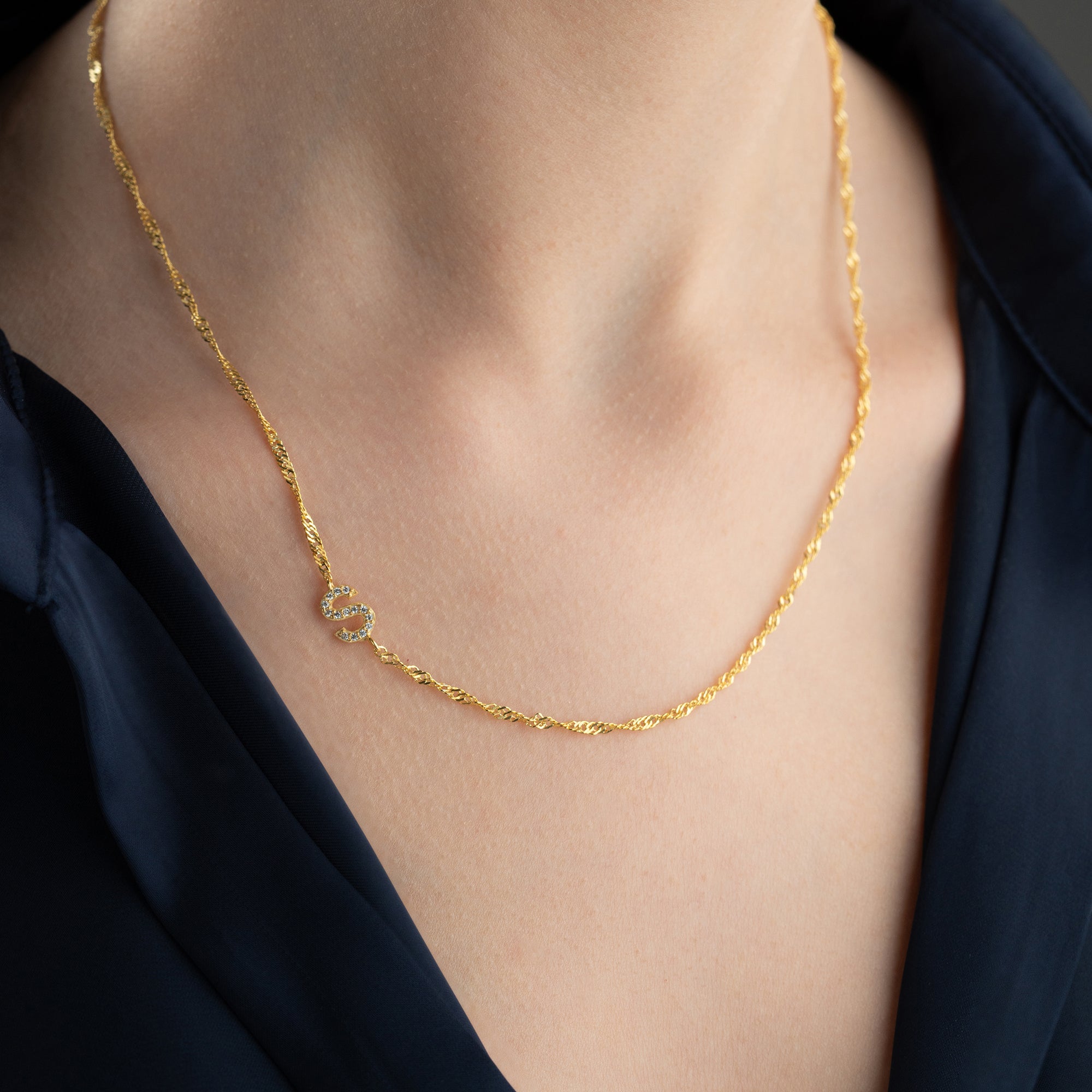 SINGAPORE ZIRKONIA BRUKSHALSBAND | 925 SILVER