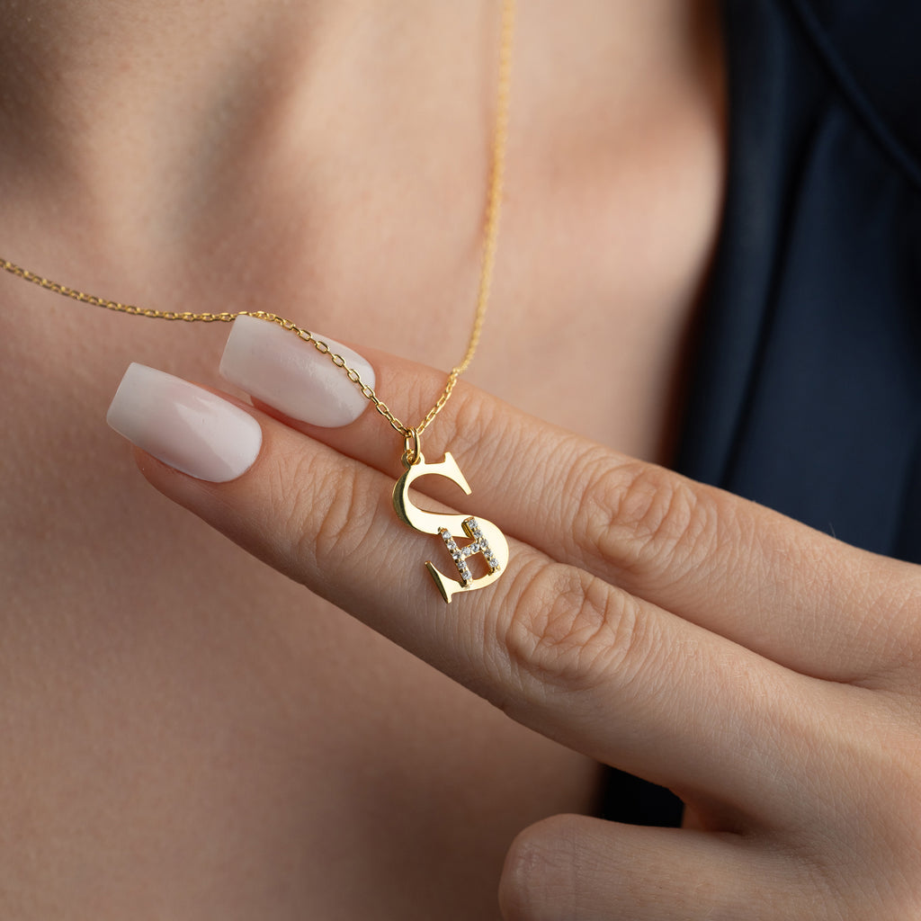 INITIALER KOMBO HALSBAND | 925 SILVER