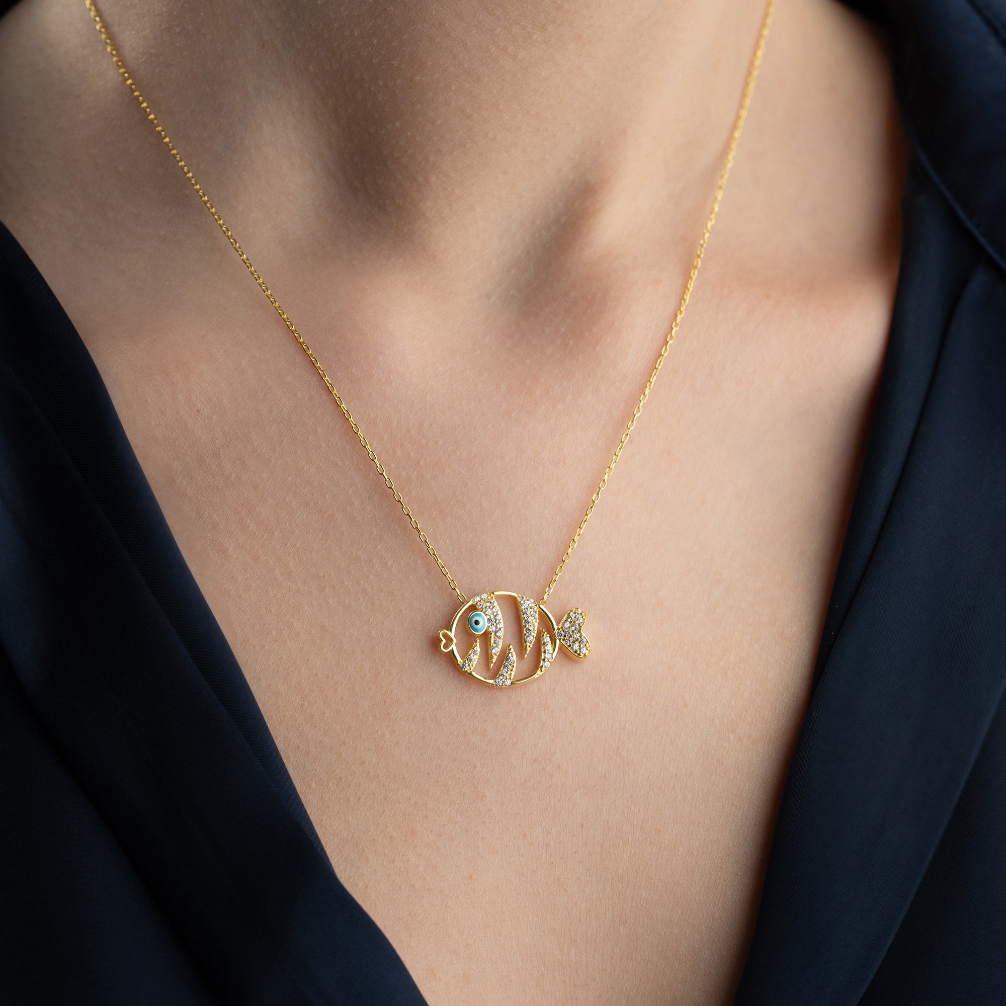 FISH NAZAR HALSBAND | 925 SILVER