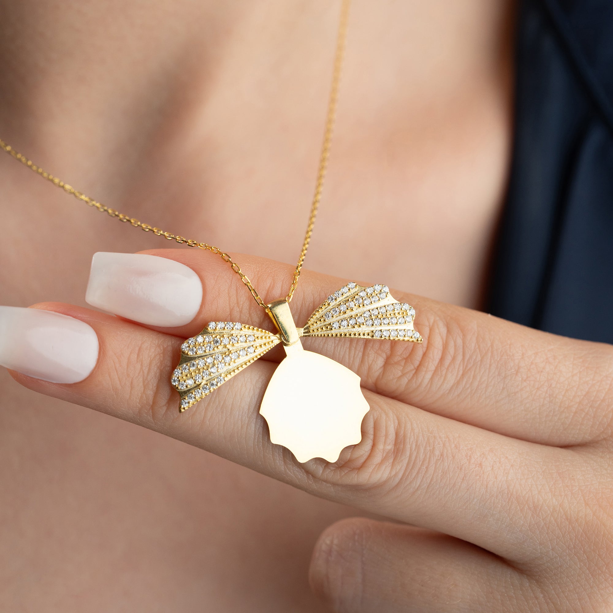 SKAL | KRAGE MED GRAVER | 925 SILVER