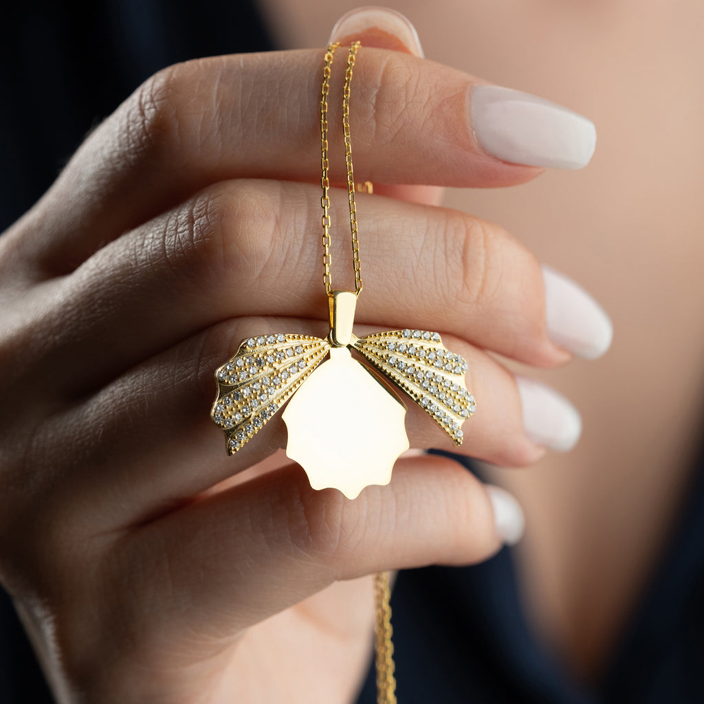 SKAL | KRAGE MED GRAVER | 925 SILVER