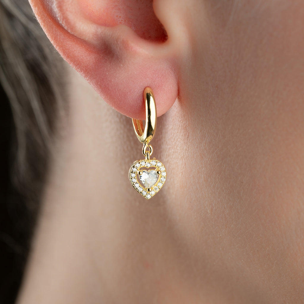 LUMIÈ HJÄRTA ÖRHÄNGEN | 925 SILVER