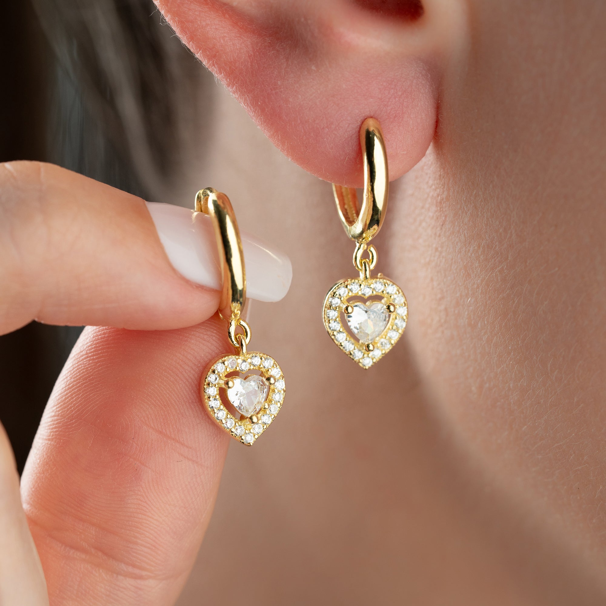 LUMIÈ HJÄRTA ÖRHÄNGEN | 925 SILVER