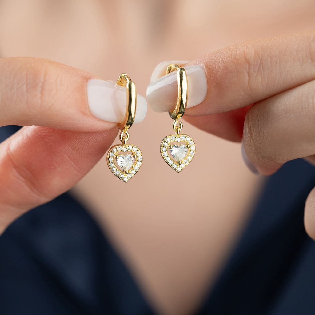 LUMIÈ HJÄRTA ÖRHÄNGEN | 925 SILVER