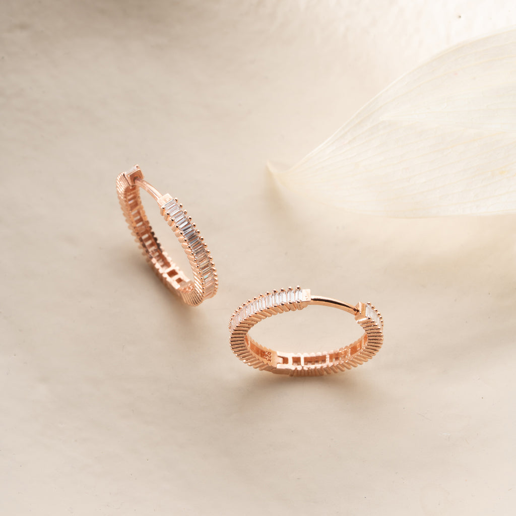 STORA MINI BAGUETTE ÖRONHÄNGAR | 925 SILVER