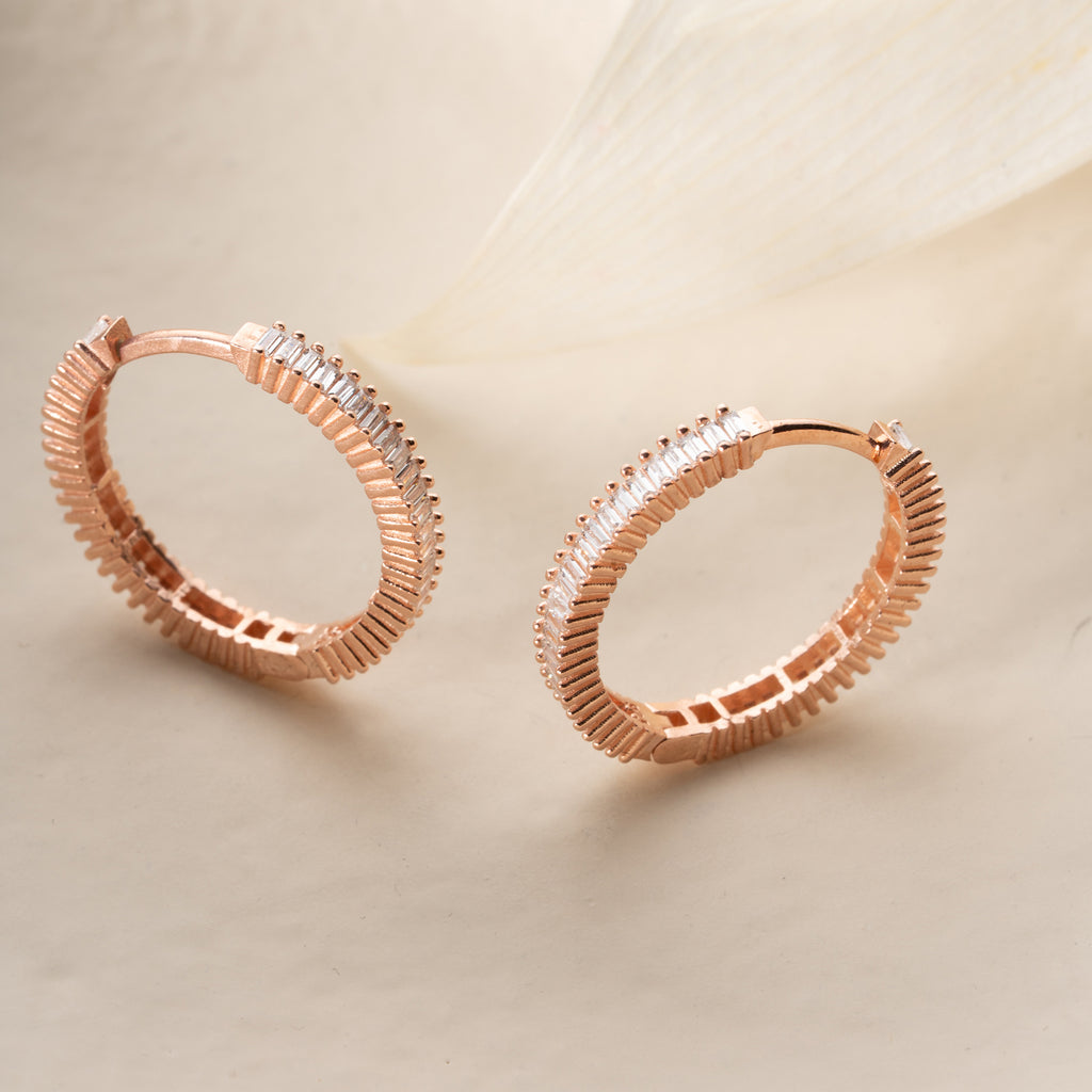 STORA MINI BAGUETTE ÖRONHÄNGAR | 925 SILVER