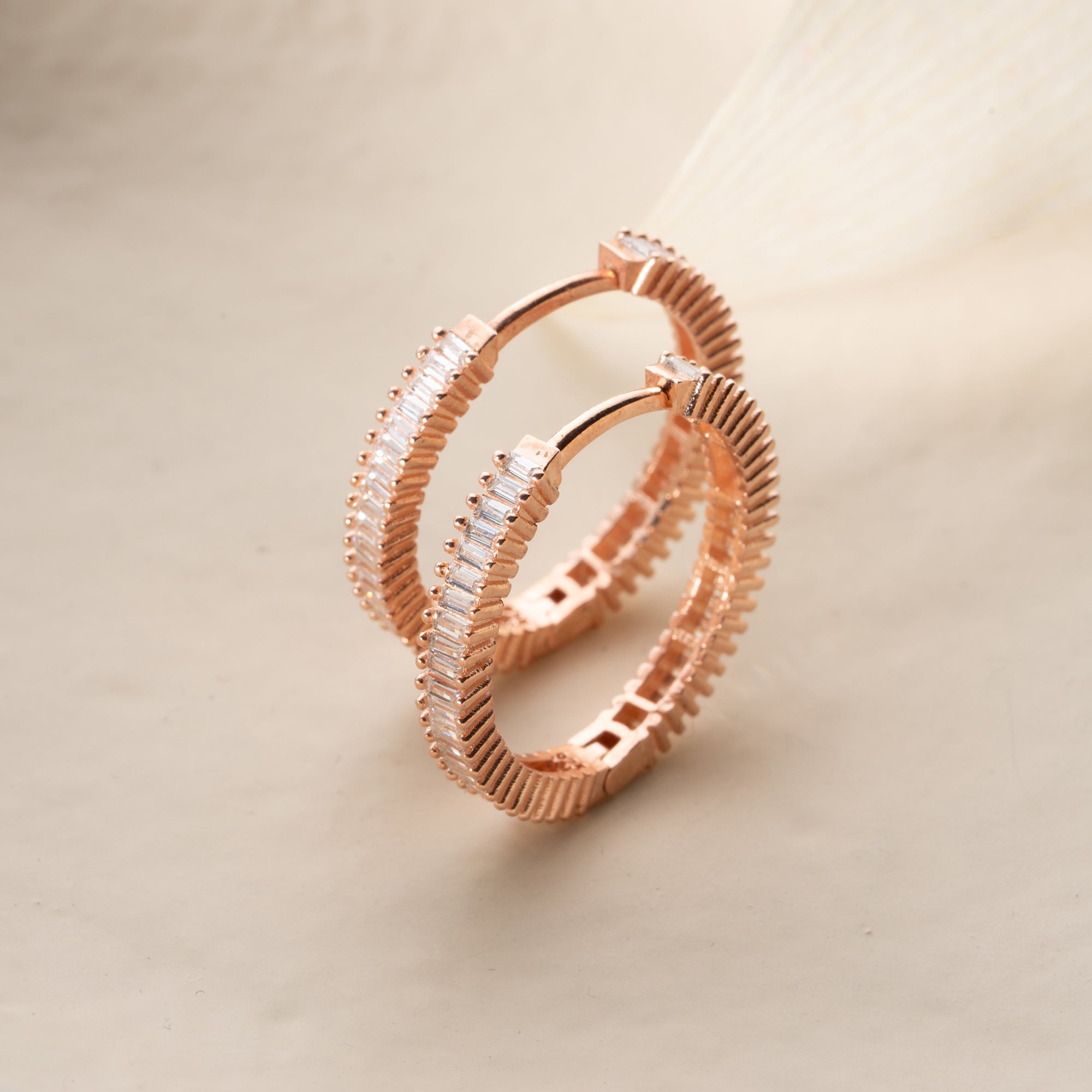 STORA MINI BAGUETTE ÖRONHÄNGAR | 925 SILVER