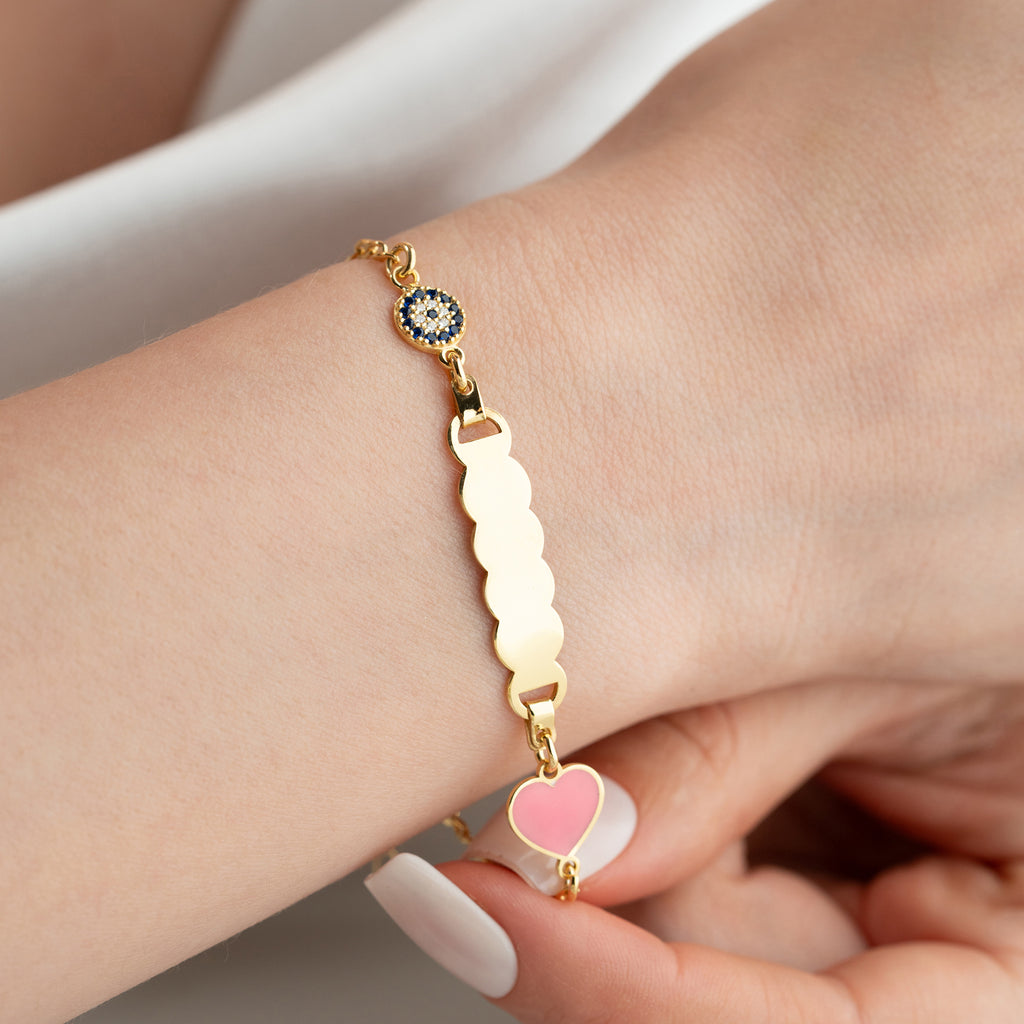 ROSENHJÄRTA BAR ARMBAND | 925 SILVER