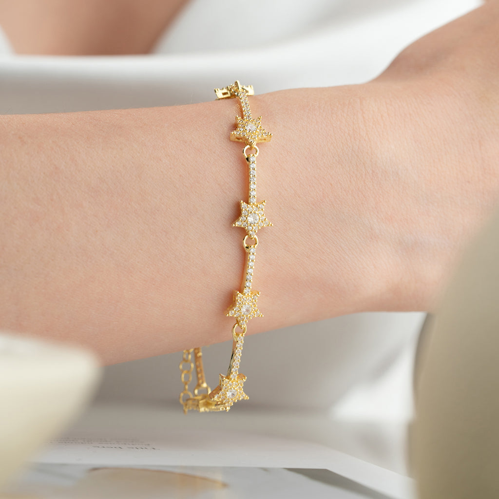 Armband med isstjärna | 925 silver