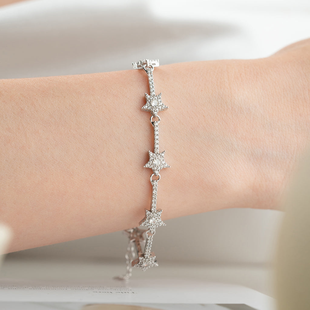 Armband med isstjärna | 925 silver