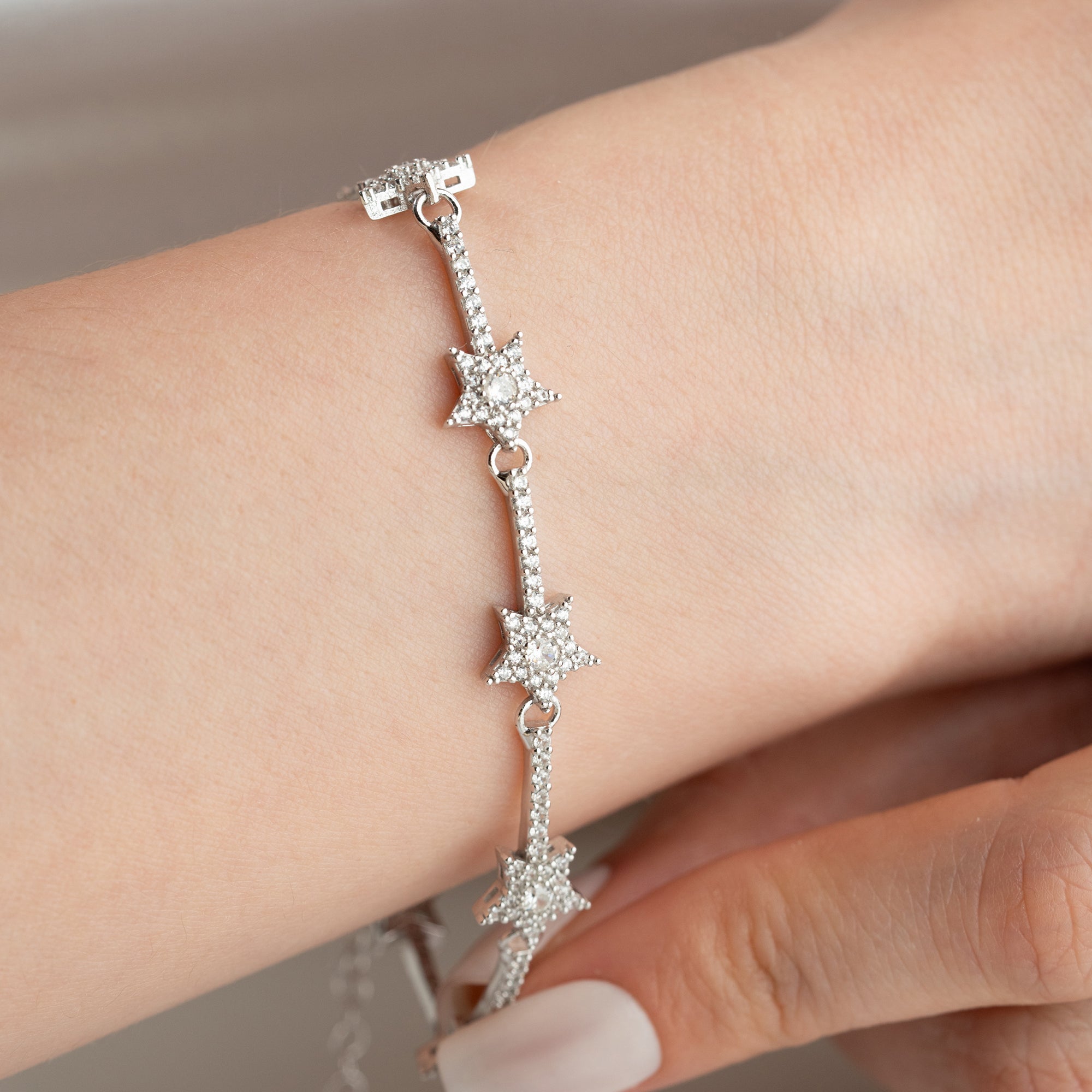 Armband med isstjärna | 925 silver