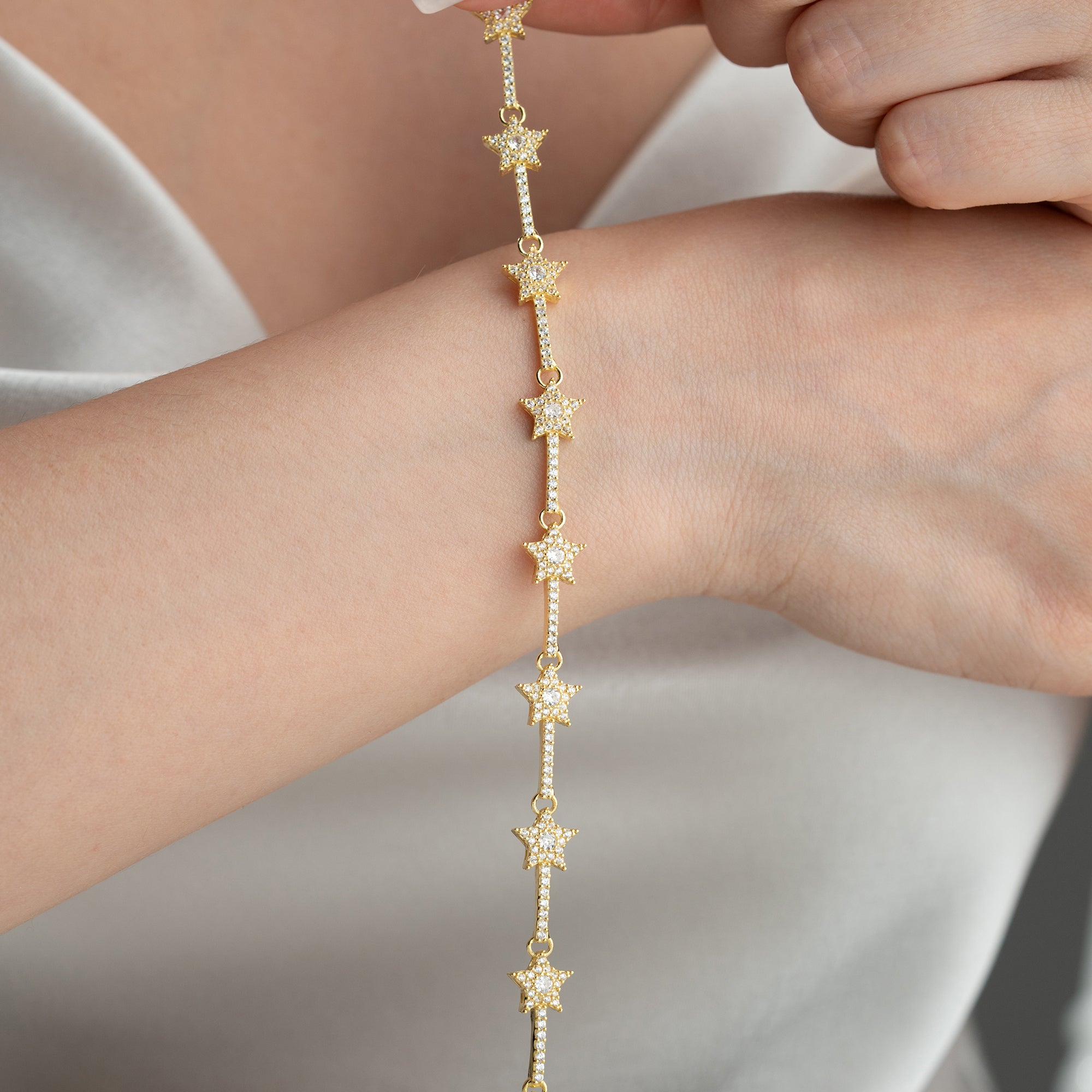 Armband med isstjärna | 925 silver