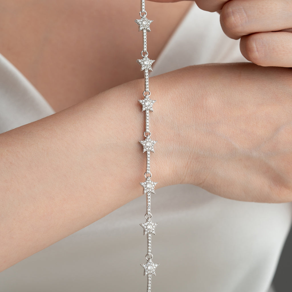 Armband med isstjärna | 925 silver