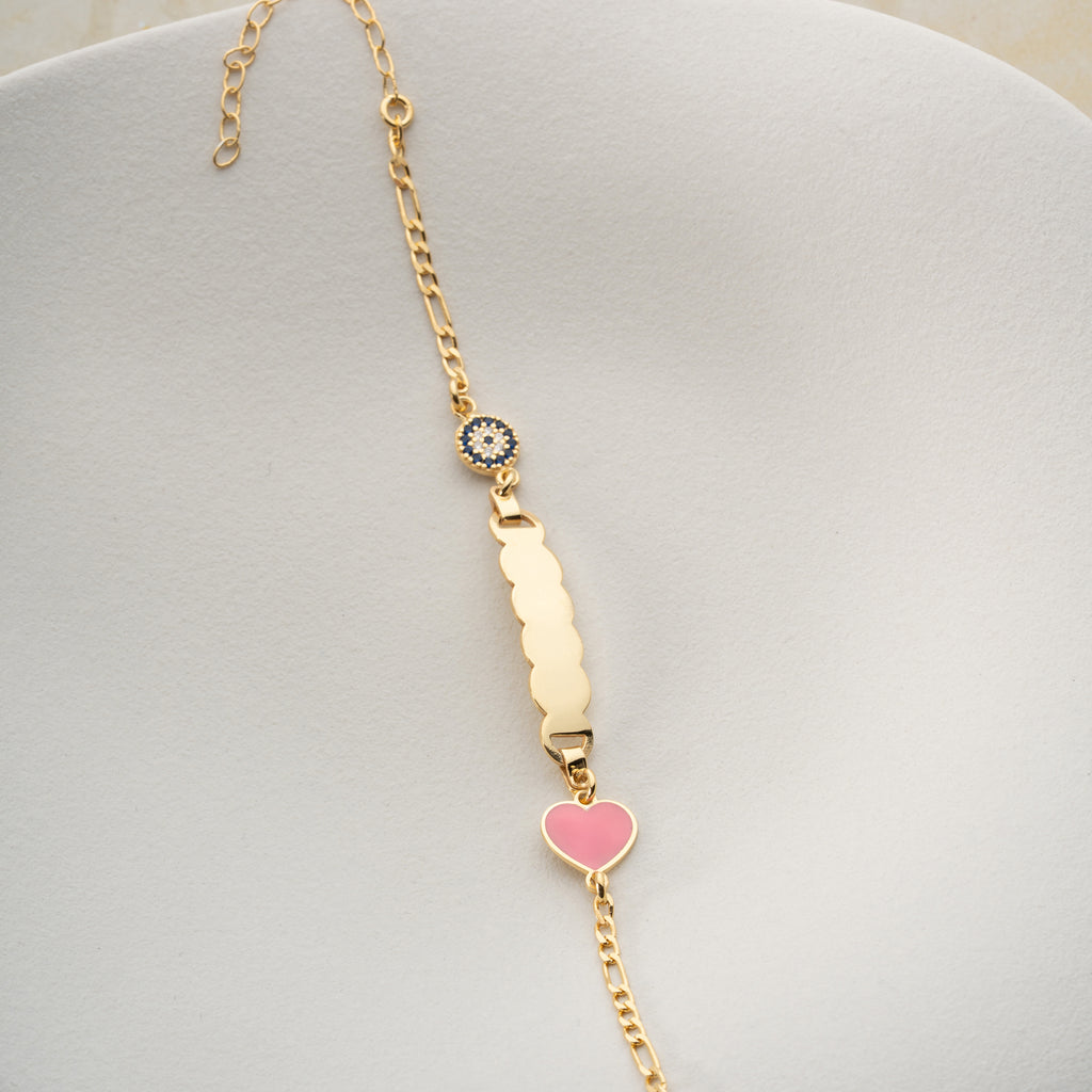 ROSENHJÄRTA BAR ARMBAND | 925 SILVER