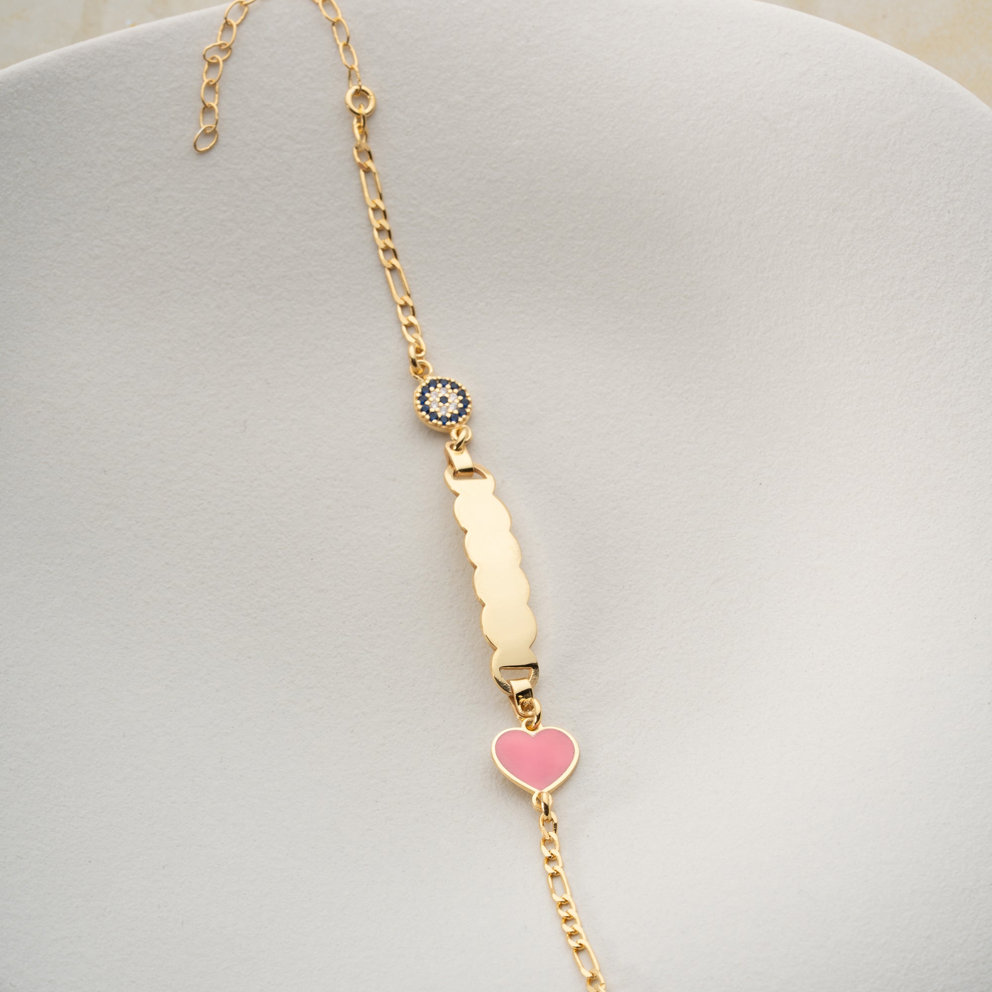 ROSENHJÄRTA BAR ARMBAND | 925 SILVER