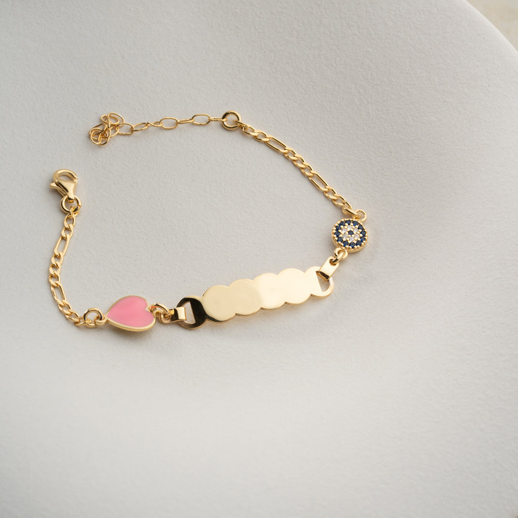 ROSENHJÄRTA BAR ARMBAND | 925 SILVER