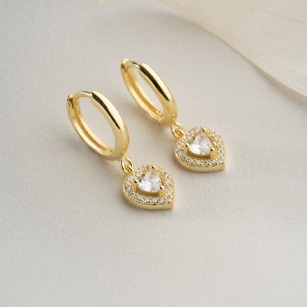 LUMIÈ HJÄRTA ÖRHÄNGEN | 925 SILVER