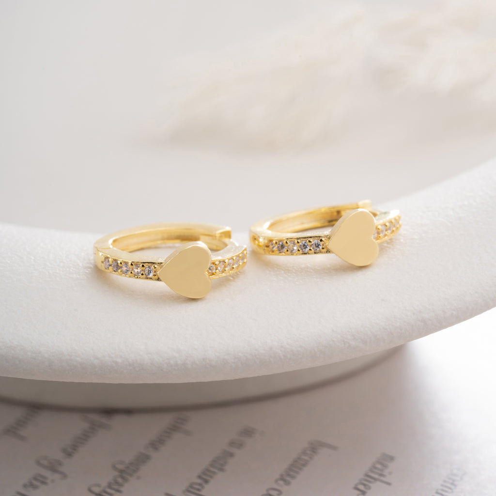 MAYA HJÄRTA ÖRHÄNGEN | 925 SILVER