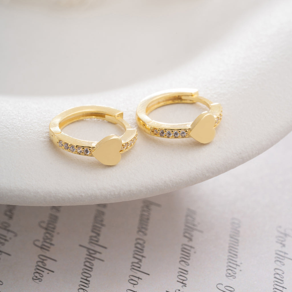 MAYA HJÄRTA ÖRHÄNGEN | 925 SILVER