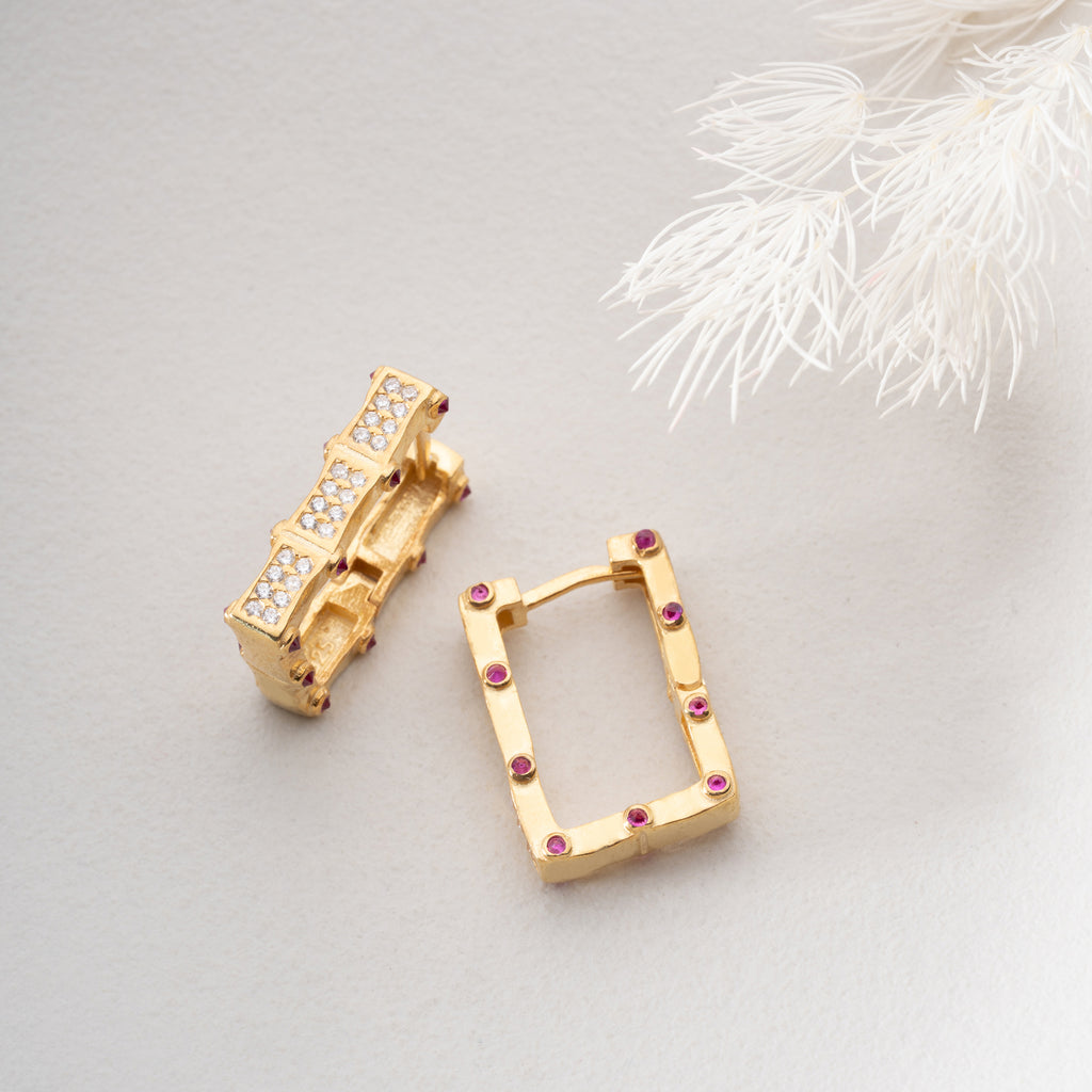 JUNA TORG ÖRHÄNGEN | 925 SILVER