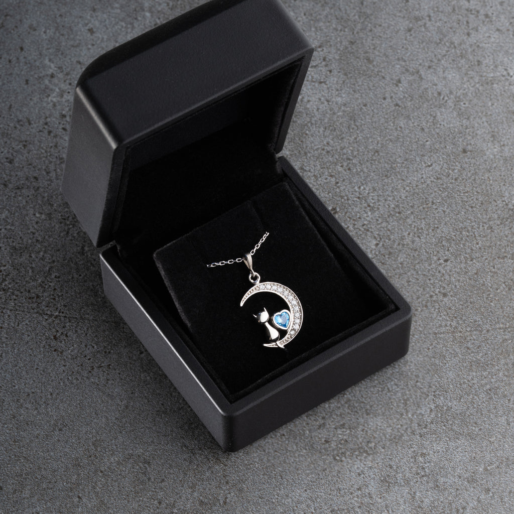 KATT MÅN HALSBAND | 925 SILVER