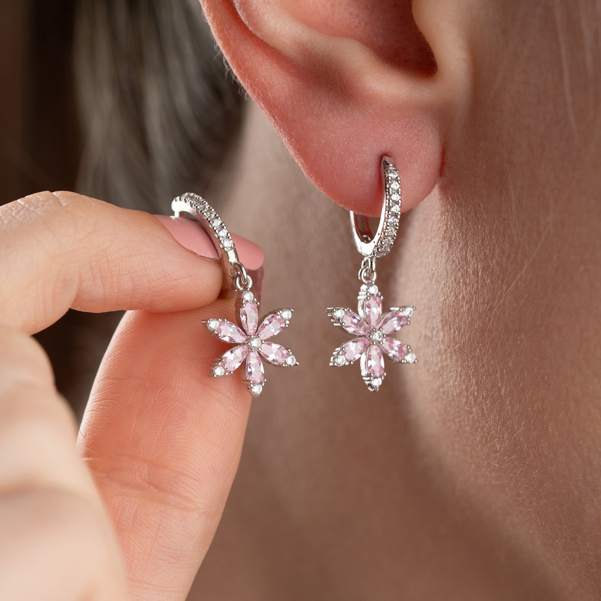 ROSA POLARIS ÖRONHÄNGAR | 925 SILVER