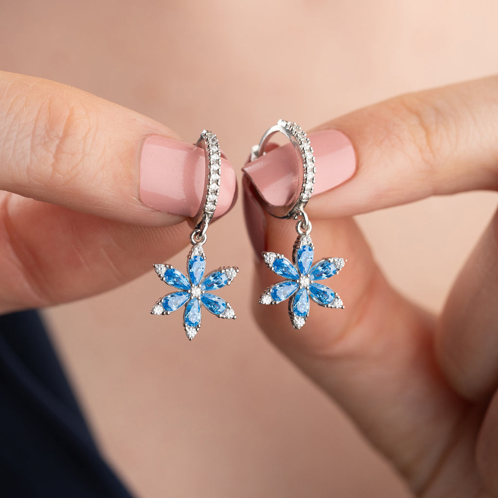 AQUA POLARIS ÖGONHÄNG | 925 SILVER