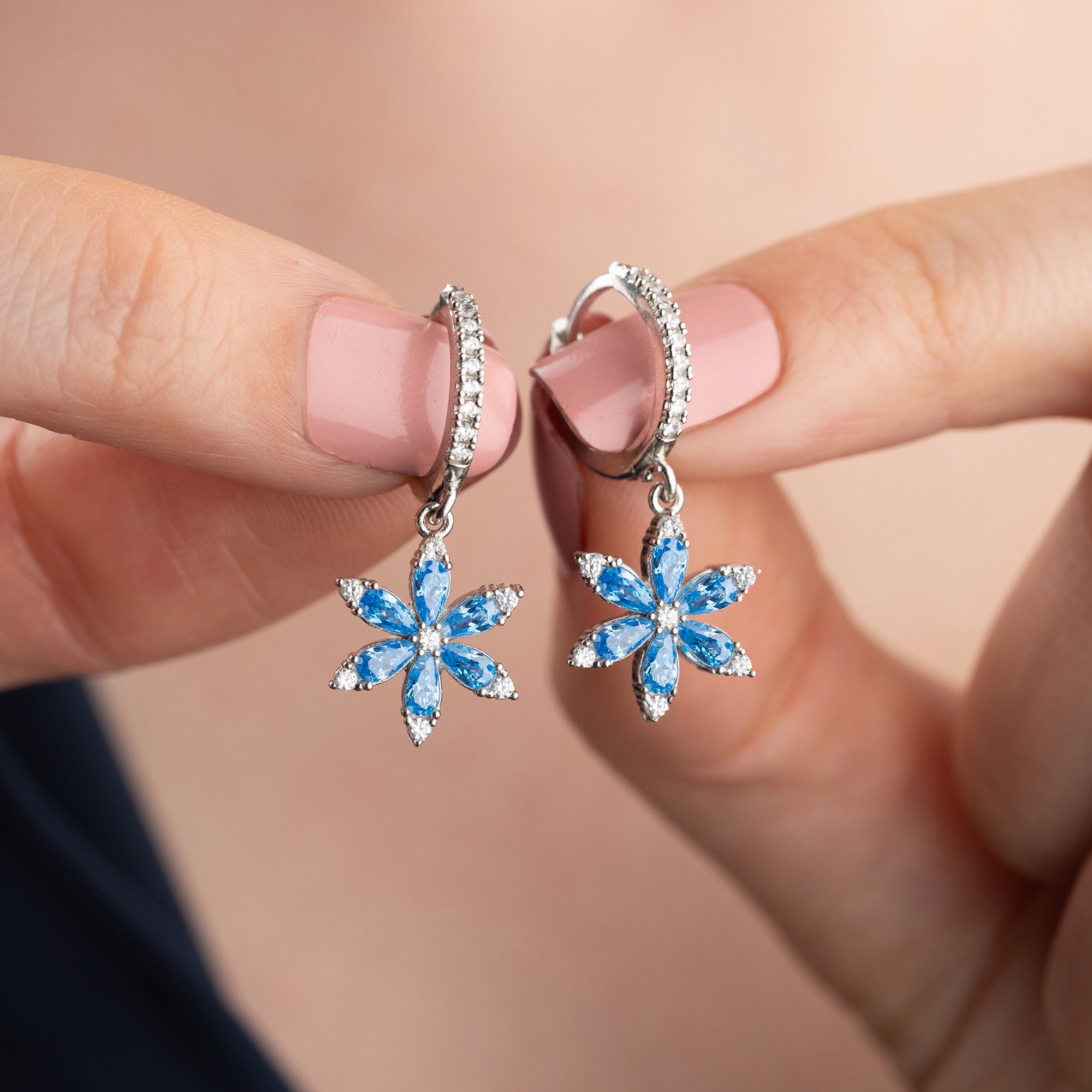 AQUA POLARIS ÖGONHÄNG | 925 SILVER