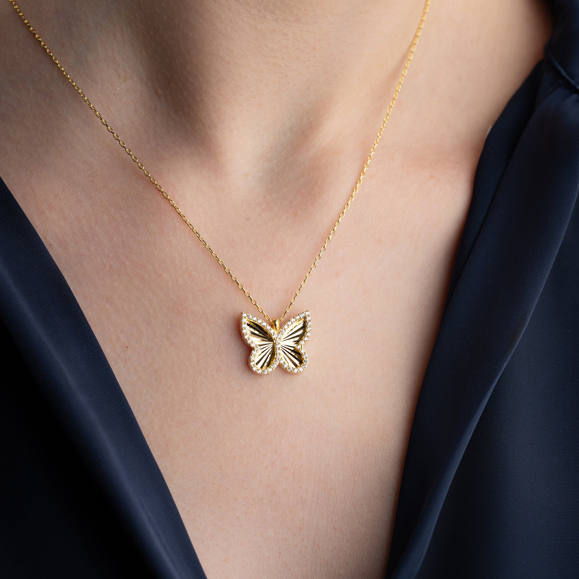 FJÄRILSGLANS KRAGE | 925 SILVER