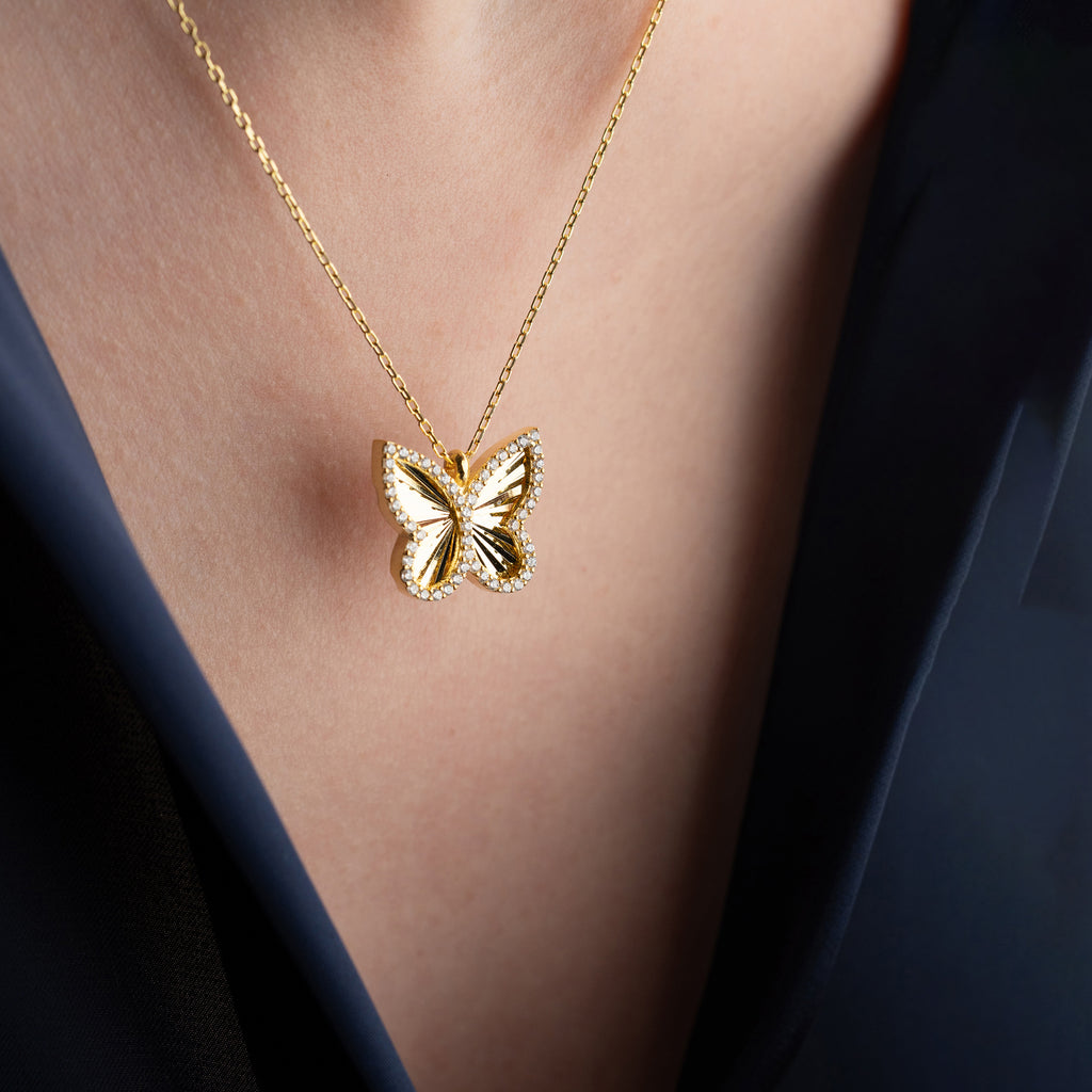 FJÄRILSGLANS KRAGE | 925 SILVER