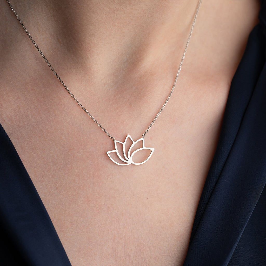 ENKEL LOTUSHALSBAND | 925 SILVER