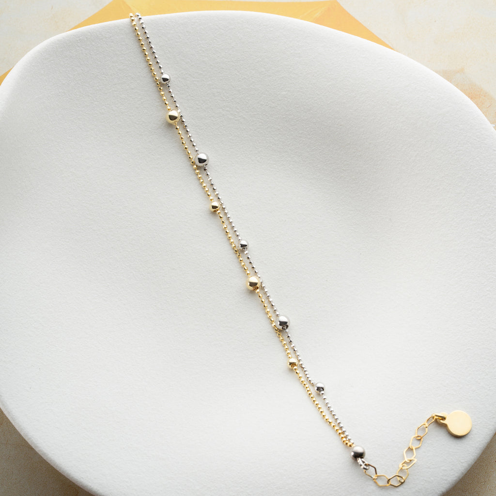 TVÅFÄRGAT ARMBAND | 925 SILVER