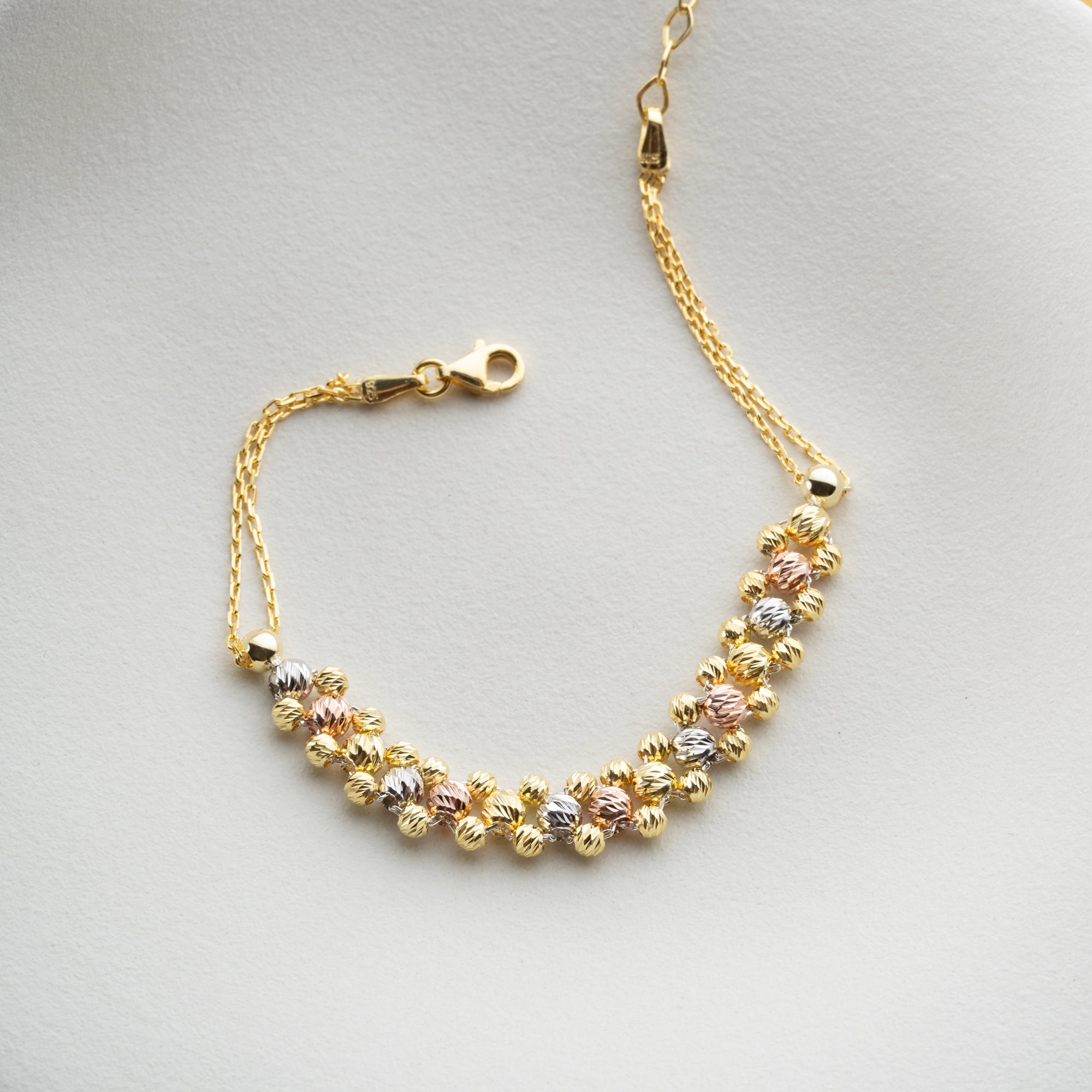 DORICA TRICOLOR ARMBAND | 925 SILVER