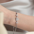 HJÄRTA SNÖFLÄNGEBLOMMANDE ARMBAND | 925 SILVER
