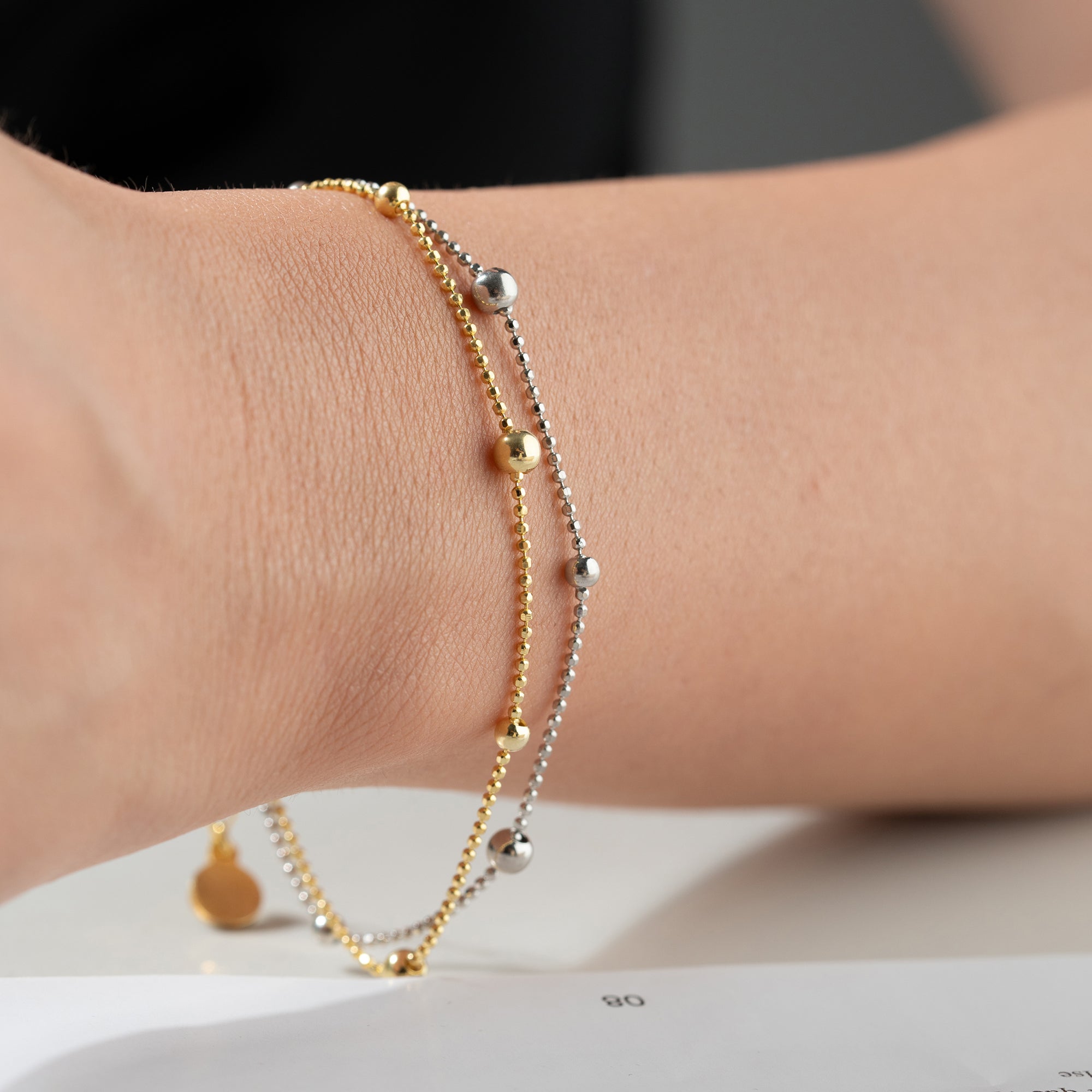 TVÅFÄRGAT ARMBAND | 925 SILVER