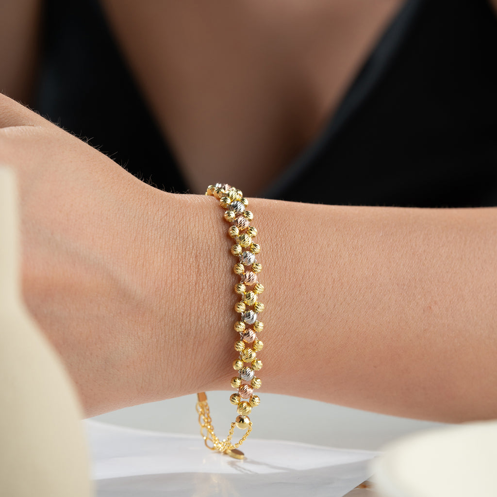 DORICA TRICOLOR ARMBAND | 925 SILVER