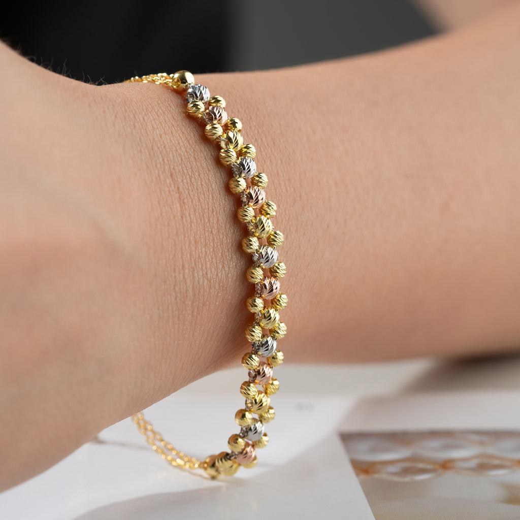 DORICA TRICOLOR ARMBAND | 925 SILVER