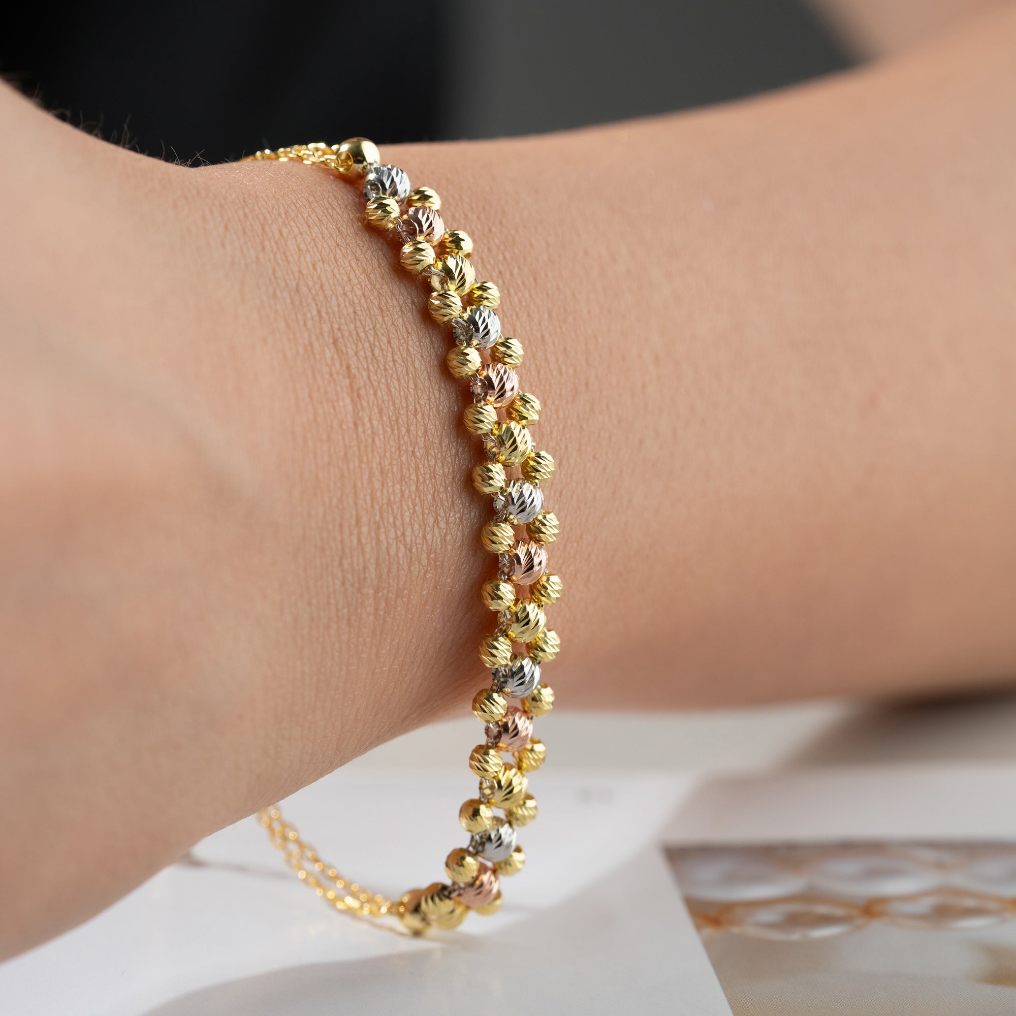 DORICA TRICOLOR ARMBAND | 925 SILVER