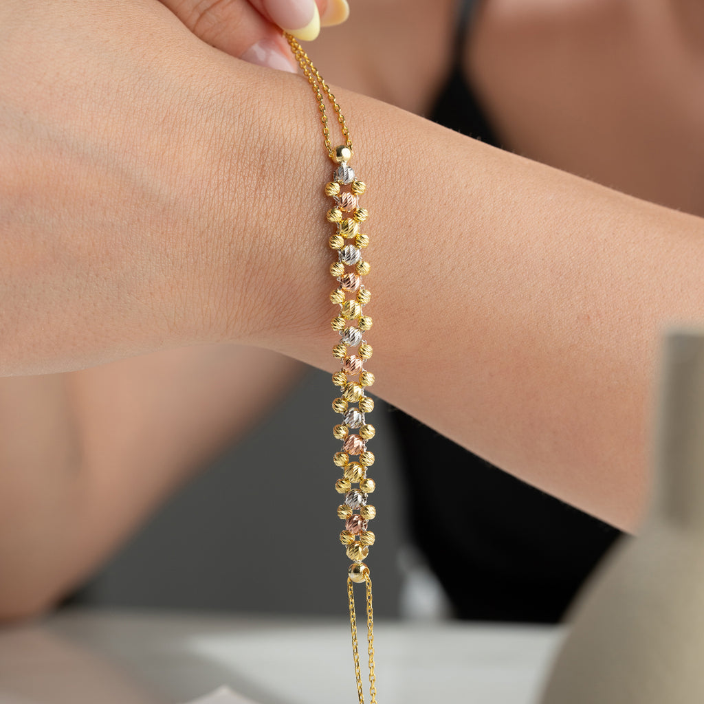 DORICA TRICOLOR ARMBAND | 925 SILVER