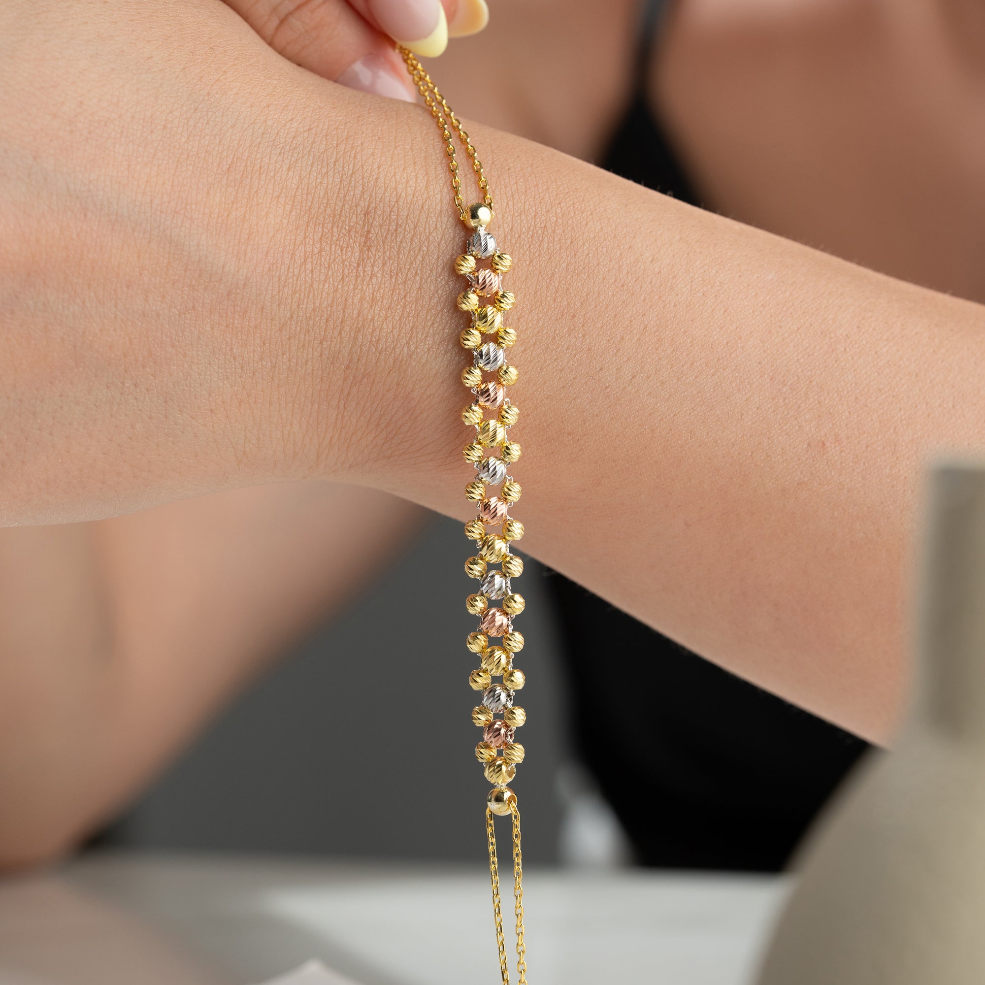 DORICA TRICOLOR ARMBAND | 925 SILVER