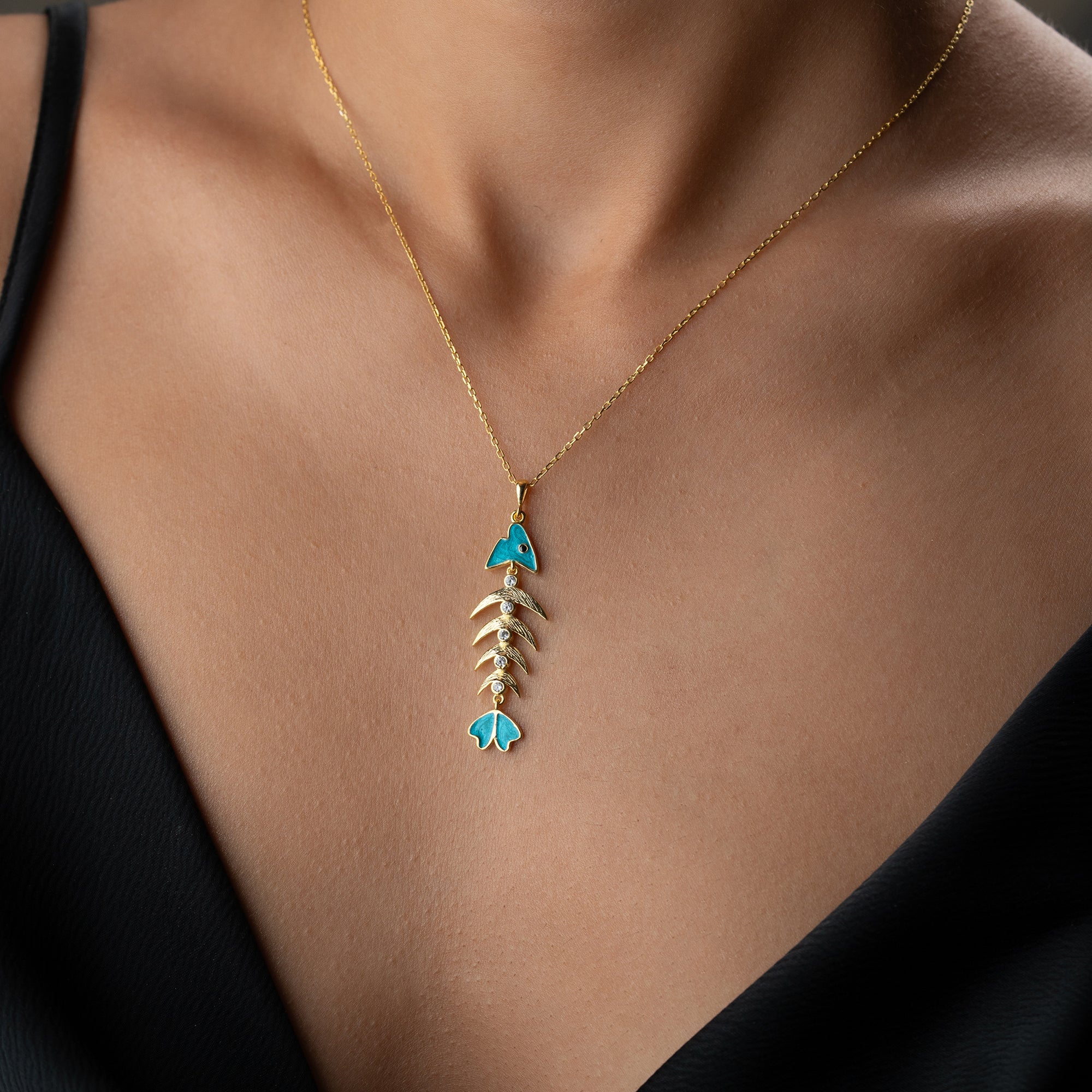 FISKBEN HALSBAND | 925 SILVER 