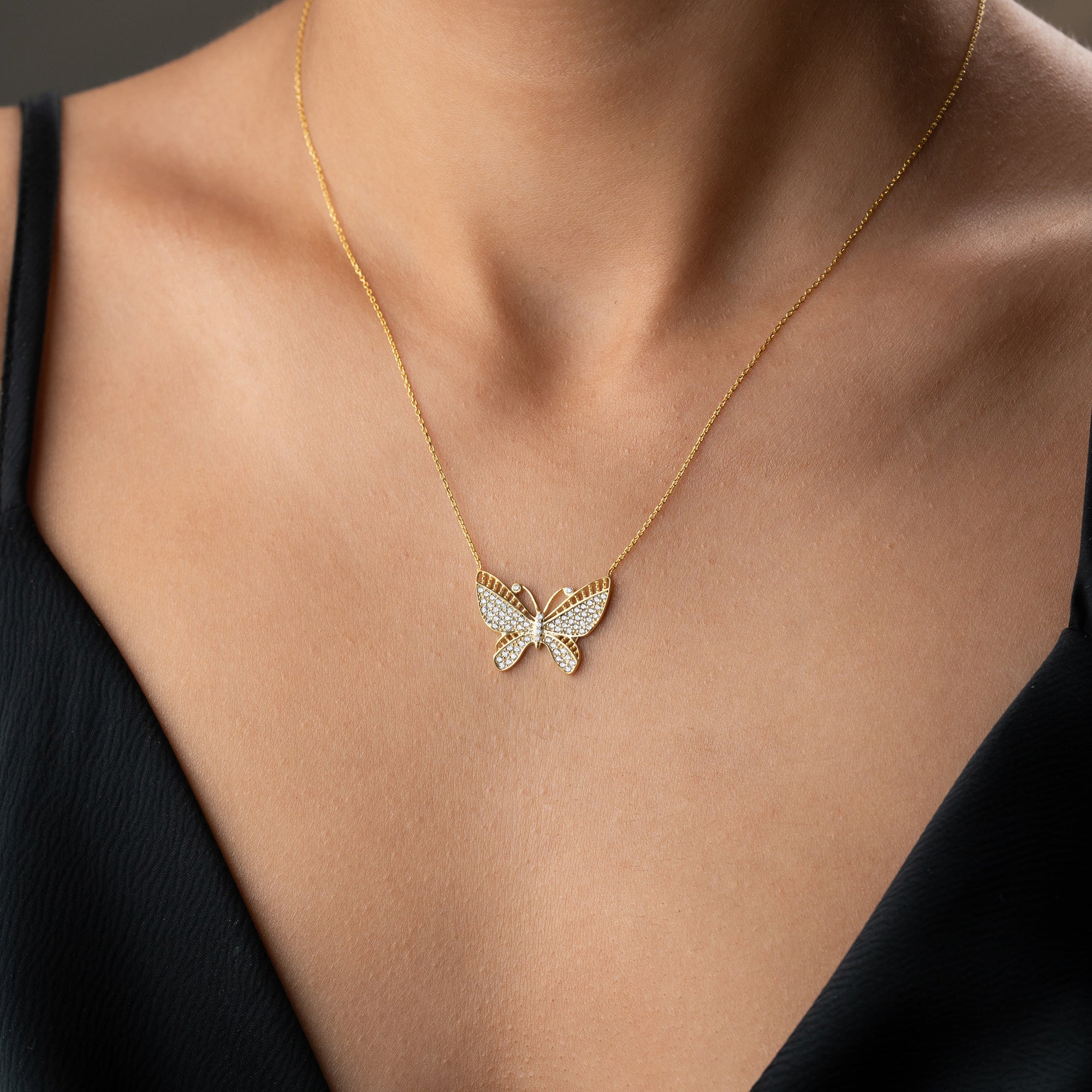 FJÄRILS ZIRCONIA COLLAR II | 925 SILVER 