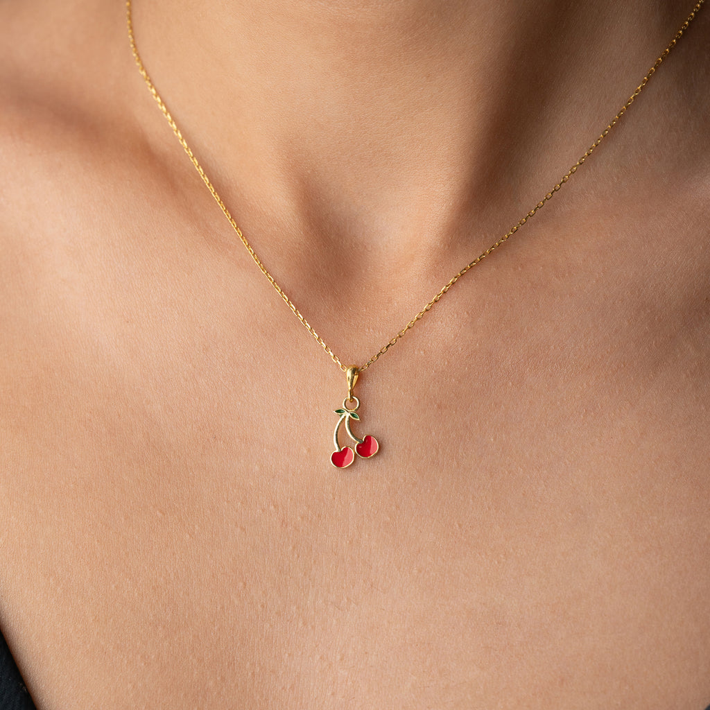 SÖTT KÖRSBÄRSHALSBAND | 925 SILVER 